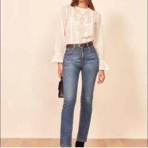 Reformation Crete Destroyed Straight Leg jeans
